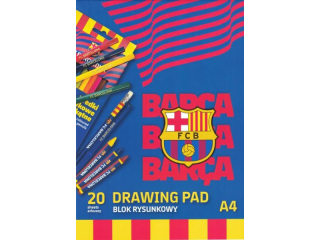 Blok rysunkowy FC BARCELONA A4 100g 20 ark  [opakowanie=10szt]