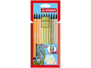 Flamaster STABILO Pen 68 etui kartonowe 10 szt. (nowe kolory 2022) [opakowanie=6szt]