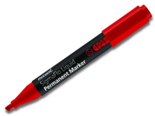 Marker okrągły permanentny 1, 0-5, 0 mm Sigmaflo C 121 MONAMI czerwony - 12 szt. op. (0%)