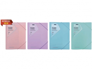 Teczka z gumk ASTRAPAP PP PASTEL LINE - mix kolorw [opakowanie=12szt]