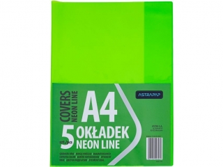 Okadka A4 NEON LINE nieregulowana, 5 szt