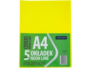 Okadka A4 NEON LINE nieregulowana, 5 szt