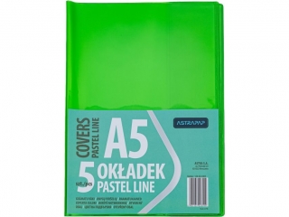 Okadka A5 PASTEL LINE nieregulowana, 5 szt