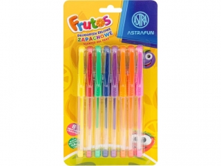 Dugopisy elowe zapachowe ASTRA FRUTOS - 8 kolorw [opakowanie=24szt]