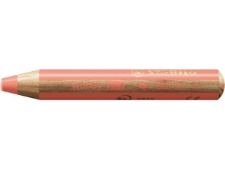 Kredka drewniana STABILO woody 3 w 1 pastelowa czerwona [opakowanie=5szt]
