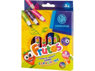 Flamastry okrge zapachowe jumbo ASTRA FRUTOS - 8 kolorw [opakowanie=12szt]