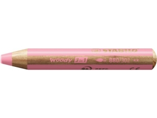 Kredka drewniana STABILO woody 3 w 1 pastelowa rowa [opakowanie=5szt]