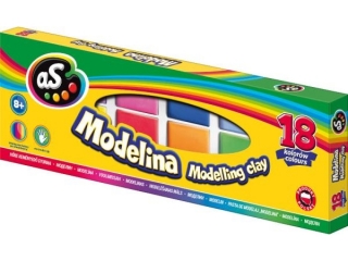 Modelina AS 18 kol x 11g [opakowanie=4szt]