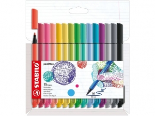Cienkopis STABILO pointMAX etui kartonowe 15 szt. [opakowanie=10szt]