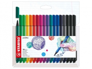 Cienkopis STABILO pointMAX etui kartonowe 18 szt. [opakowanie=10szt]