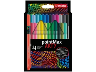 Cienkopis STABILO pointMAX etui kartonowe 24 szt. ARTY [opakowanie=6szt]