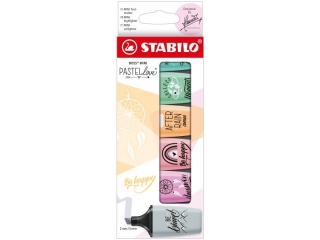 Zakrelacz STABILO BOSS MINI Pastellove etui 6 szt. [opakowanie=10szt]