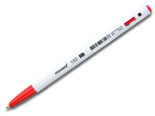 Dugopis plastikowy 0, 7 mm BP 153 MONAMI czerwony tusz - 50 szt. box [opakowanie=50szt]