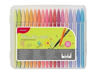Cienkopisy okrągłe 0, 4 mm PLUS PEN 3000 MONAMI - 36 kolorów - 1 szt. op. (0%)