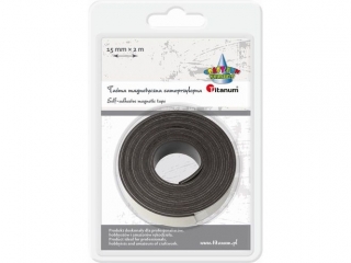 Taśma magnetyczna samoprzylepna czarna 15mm 2m