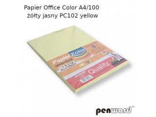 PAPIER OFFICE COLOR A4/100 ŻÓŁTY JASNY PC101 YELLOW
