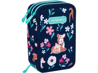Piórnik JUMBO potrójny z wyposażeniem ASTRABAG BABY DEER, AC31