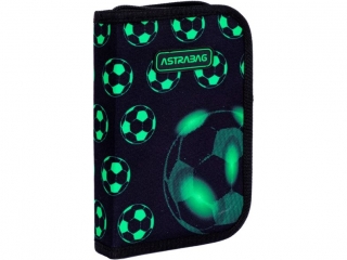 Piórnik pojedynczy jednoklapkowy z wyposażeniem ASTRABAG NEO FOOTBALL, AC11
