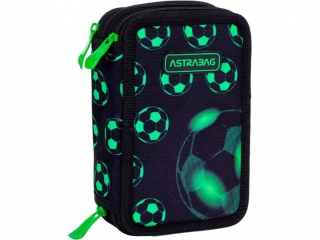 Piórnik JUMBO potrójny z wyposażeniem ASTRABAG NEO FOOTBALL, AC31