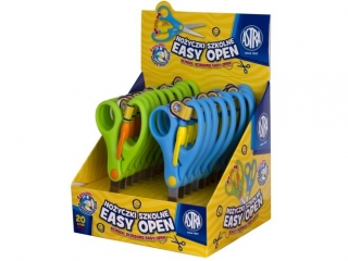 Nożyczki szkolne 13 cm z odbojnikiem Easy Open ASTRA - 20 szt. display (6%)