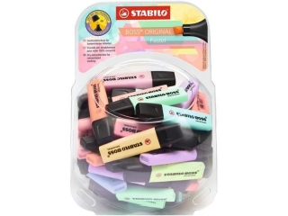 Zakrelacz STABILO BOSS ORIGINAL Pastel display 60 szt.