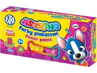 Farby plakatowe Astrino 8 kol x 20 ml [opakowanie=6szt]