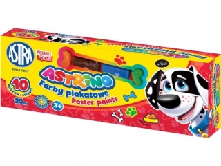 Farby plakatowe Astrino 10 kol x 20 ml [opakowanie=6szt]
