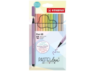Flamaster STABILO Pen 68 Pastellove etui kartonowe 12 szt.