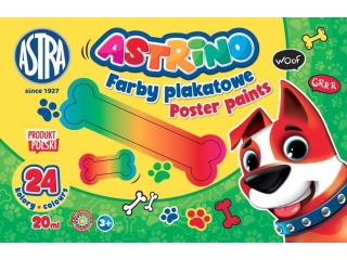 Farby plakatowe Astrino 24 kol x 20 ml [opakowanie=4szt]