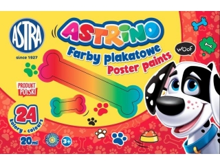 Farby plakatowe Astrino 24 kol x 20 ml [opakowanie=4szt]