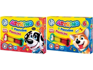 Plastelina Astrino 6 kolorw [opakowanie=10szt]