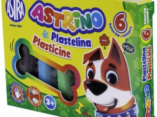 Plastelina Astrino 6 kolorw [opakowanie=10szt]