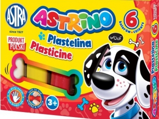 Plastelina Astrino 6 kolorw [opakowanie=10szt]