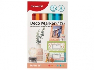 Marker okrągły dekoracyjny 0, 7 mm DECO MARKER 463 MONAMI - 6 kolorów pastelowych - 1 szt. op. (0%)