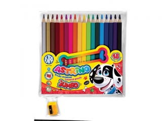 Kredki owkowe okrge Jumbo ASTRINO - 18 kolorw + temperwka  [opakowanie=8szt]