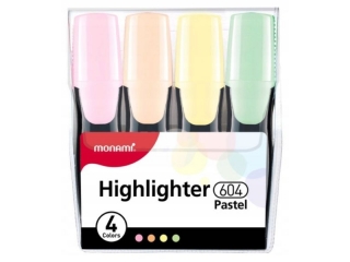 Zakreślacz owalny 1-6 mm 604 MONAMI - 4 kolory pastelowe - 1 szt. op. (0%)