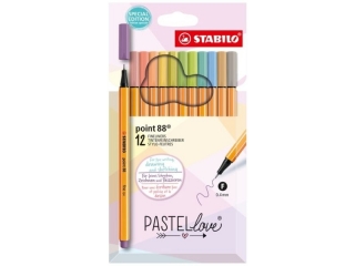 Cienkopis STABILO point 88 Pastellove etui kartonowe 12 szt.