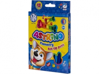 Flamastry okrge ASTRINO - 12 kolorw [opakowanie=12szt]
