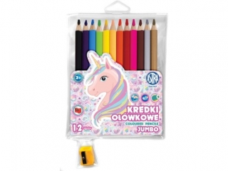 Kredki ołówkowe jumbo Jednorożec 12 kolorów (4.90 proc.) ASPROM