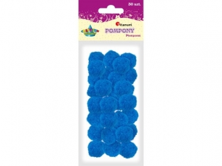 POMPONY 2, 5CM A`30 NIEBIESKI