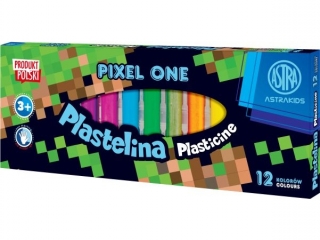 Plastelina Pixel One Astra Kids 12 kolorw [opakowanie=6szt]