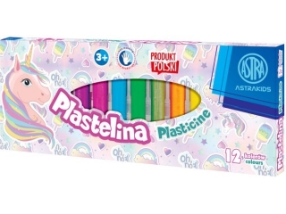 Plastelina Jednoroec Astra Kids 12 kolorw [opakowanie=6szt]