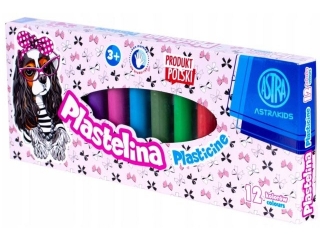 Plastelina Pieski 12 kolorw [opakowanie=6szt]