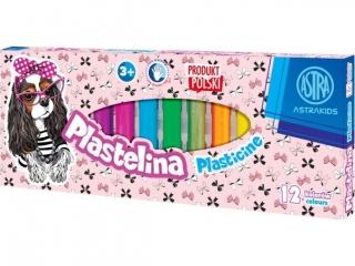 Plastelina Pieski 12 kolorw [opakowanie=6szt]