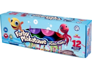 Farby plakatowe Mini Mini 12 kol x 20 ml [opakowanie=4szt]