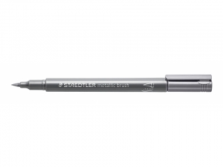 Flamaster pdzelkowy Metallic brush, srebrny, Staedtler [opakowanie=10szt]