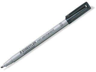 Foliopis Lumocolor, B, zmywalny, czarny, Staedtler [opakowanie=10szt]