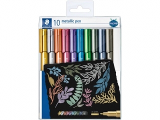 Marker metaliczny, okrągła końcówka, M, miks 10 kol. w opak, Staedtler