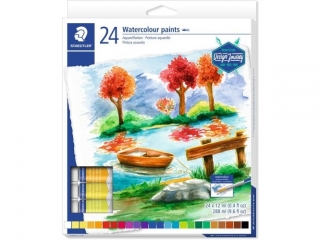 Farby akwarelowe, Design Journey, 24 kol. x 12 ml, Staedtler