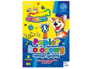 Zeszyt papierw kolorowych samoprzylepnyh ASTRA ASTRINO B4 170g, 8k  [opakowanie=10szt]